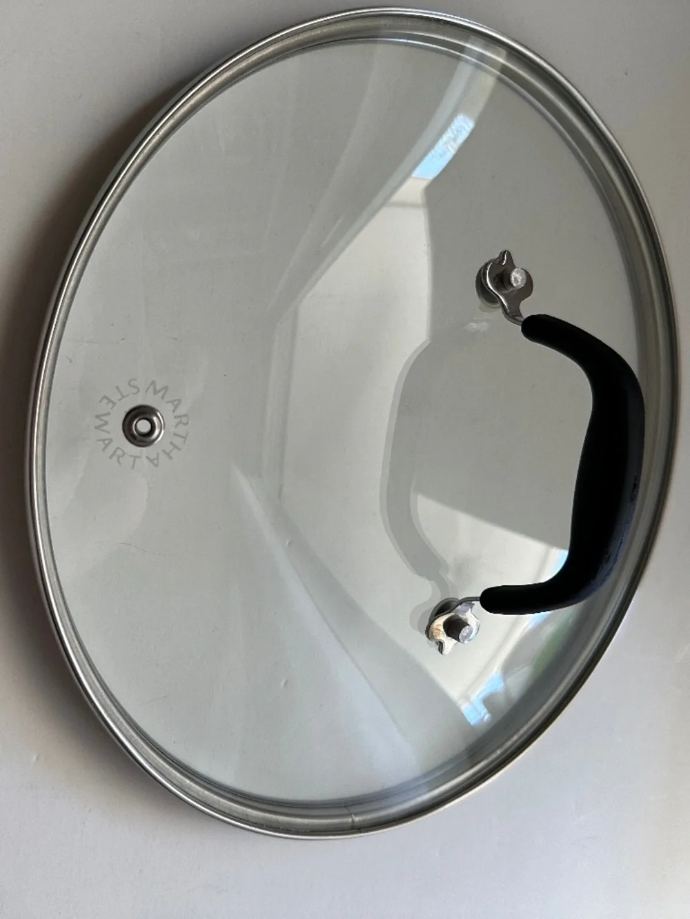 2 Martha Stewart Glass Pan Lids (9 inch and 10 inch)